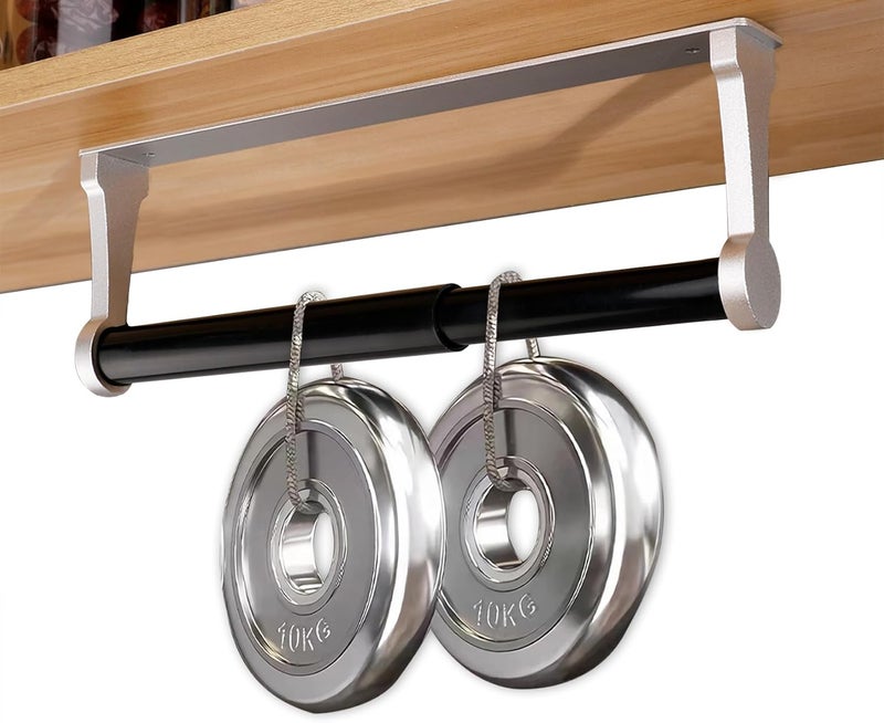 MONEER Paper Towel Holder Under Cabinet, Paper Towel Holder, Aluminum Alloy Kitchen Towel Holders, Self Adhesive Kitchen Roll Holder for Kitchen, Bathroom, Living Room (Silver) - Image 4